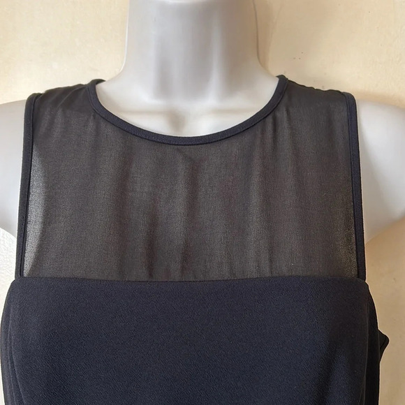 Banana Republic black mini dress with sheer top size 0P - Picture 2 of 9